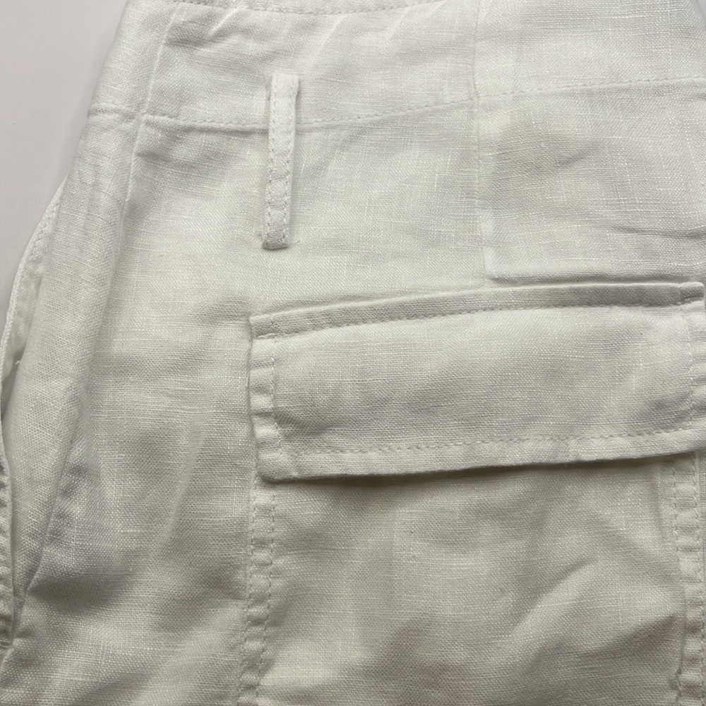 Lauren Ralph Lauren White Linen High Rise Shorts Size 10-SOLD - Picture 12 of 16